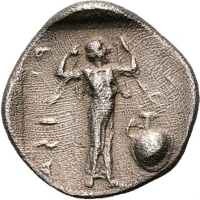 Obol 460 BC - 440 BC back