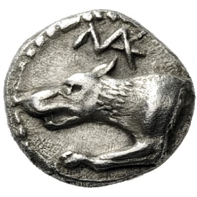 Obol 462 BC - 460 BC front