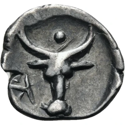 Obol 380 BC - 325 BC back