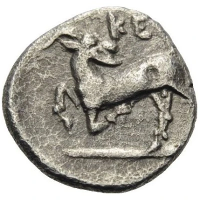 Obol 420 BC - 400 BC back