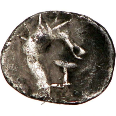 Obole à l'hippocampe de Ruscino 200 BC - 100 BC front