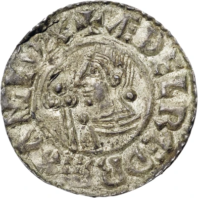 Penny - Æthelred II Crux type ND front