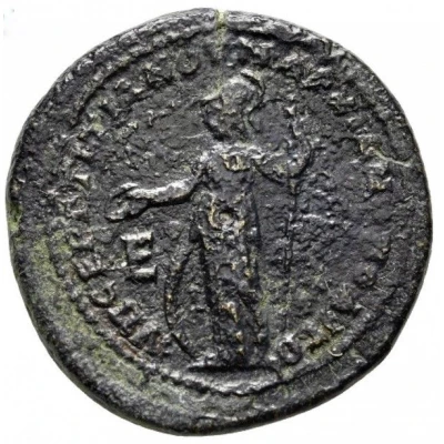 Pentassarion - Elagabalus and Julia Maesa VΠ CEPΓ TITIANOV MAPKIANOΠOΛITΩN; Legate Sergius Titianus; Athena; Marcianopolis back