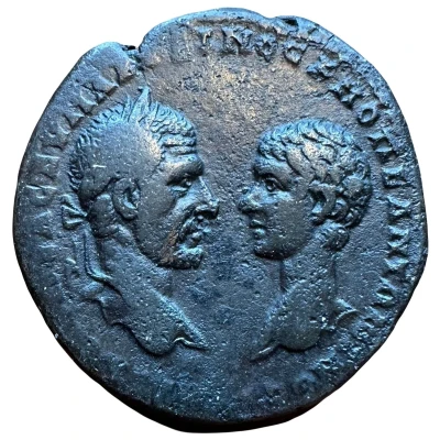 Pentassarion - Macrinus and Diadumenian YΠ ΠONTIANOY MAΡKIANOΠOΛEITΩN; Marcianopolis front