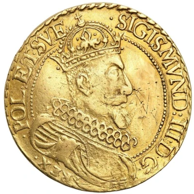 Pięciodukat koronny - Sigismund III Vasa Kraków front