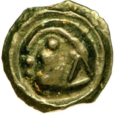 Potin TOC with horse small module 58 BC - 50 BC front