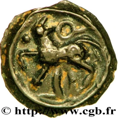 Potin TOC with horse small module 58 BC - 50 BC back