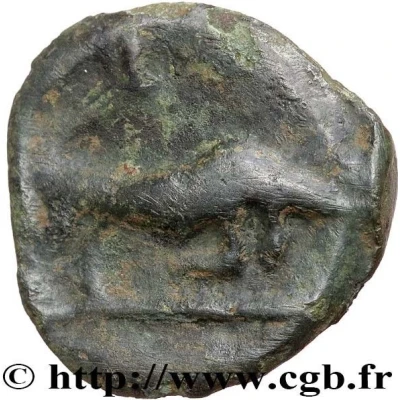 Potin au taureau chargeant 100 BC - 20 BC back