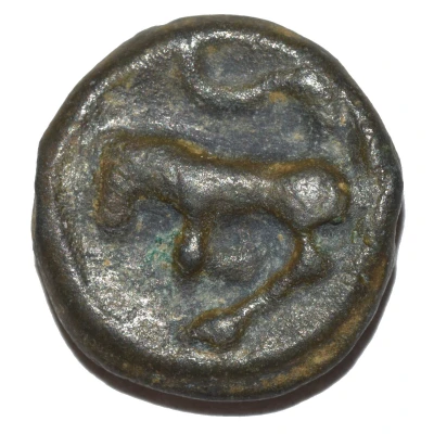 Potin with Devil head Class II 80 BC - 50 BC back