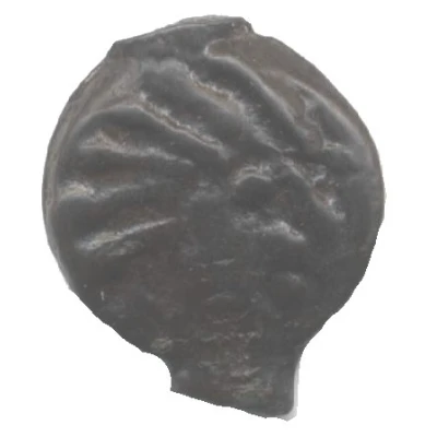 Potin with Indian head and boar 100 BC - 52 BC front