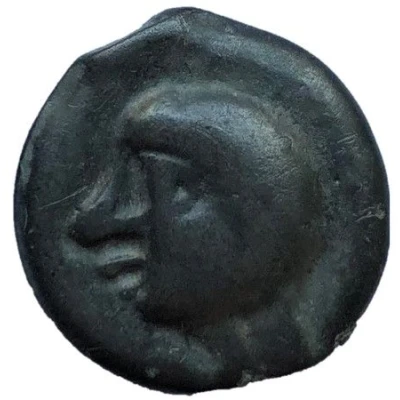 Potin with bald head 100 BC - 50 BC front