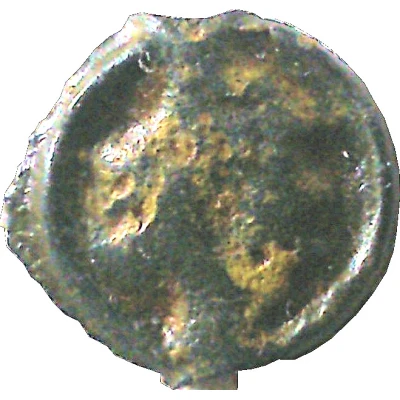 Potin with diabolic head Class I 80 BC - 50 BC front