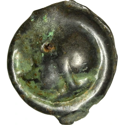 Potin with head facing left and horse 175 BC - 75 BC front