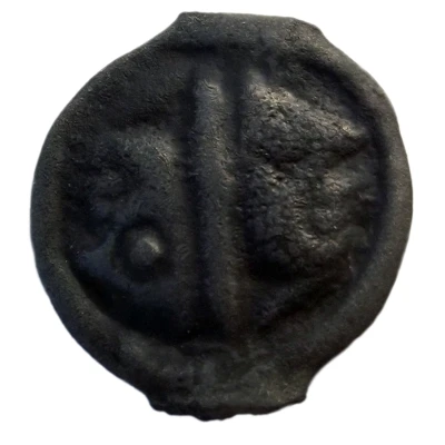 Potin with janiform head OYINDIA 80 BC - 60 BC front