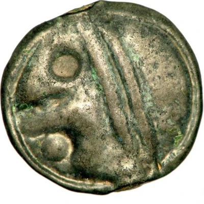 Potin with large head and without neck 100 BC - 52 BC front