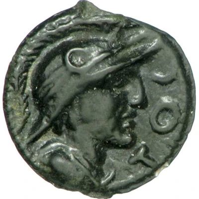 Potin with leaping lion TOC / TOC 58 BC - 50 BC front