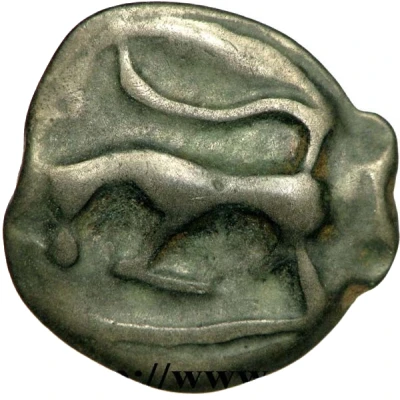 Potin with little helmeted head 100 BC - 10 BC back