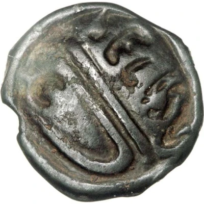 Potin with winged Genius SECISV or SELISV 60 BC - 50 BC front