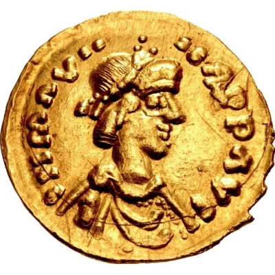 Pseudo-imperial Solidus in the name of Maurice Tiberius Marseille front