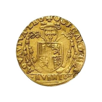 Quadruple Gold Ecu - Clement VIII Octave of Acquaviva Legate back