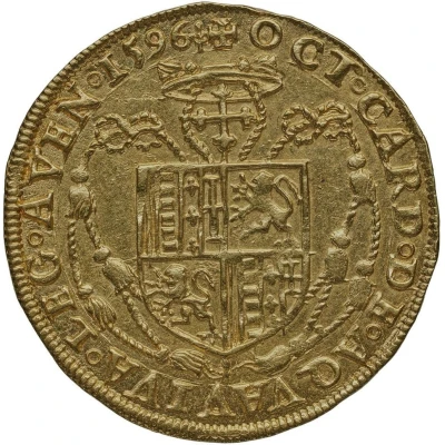 Quadruple Gold Ecu - Clement VIII Octave of Acquaviva Legate back