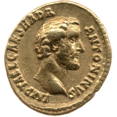 Quinarius Aureus - Antoninus Pius AVG PIVS P M TR P COS II; Aequitas front