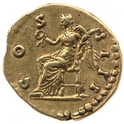 Quinarius Aureus - Antoninus Pius COS IIII; Victory back