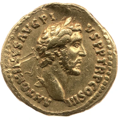 Quinarius Aureus - Antoninus Pius IMPERATOR II; Victory front