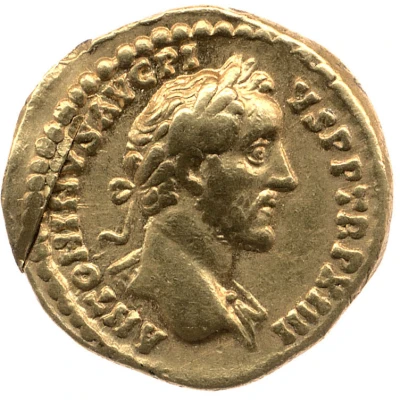Quinarius Aureus - Antoninus Pius LIB VI; Liberalitas front