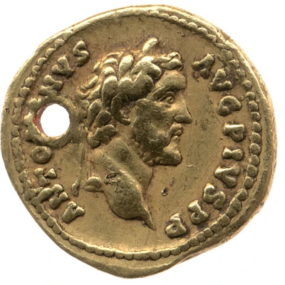 Quinarius Aureus - Antoninus Pius TR P COS III; Victory front