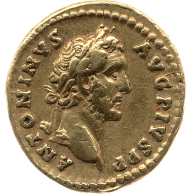 Quinarius Aureus - Antoninus Pius TR POT COS III; Victory front