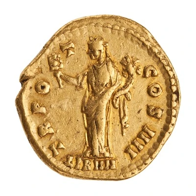 Quinarius Aureus - Antoninus Pius TR POT COS IIII LIB IIII; Liberalitas back