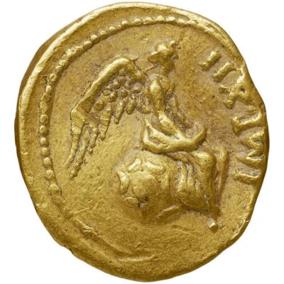 Quinarius Aureus - Augustus IMP XII; Victory 11 BC - 10 BC back