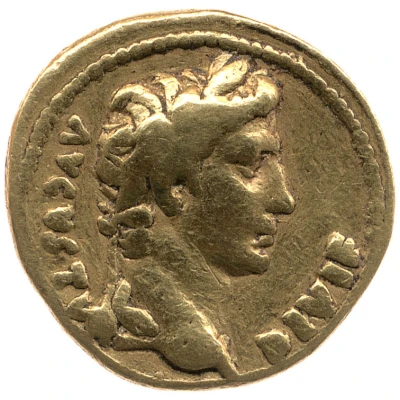 Quinarius Aureus - Augustus TR POT XXVIIII; Victory front