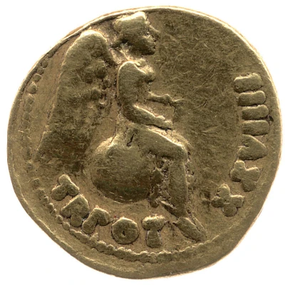 Quinarius Aureus - Augustus TR POT XXVIIII; Victory back