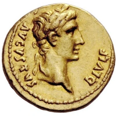 Quinarius Aureus - Augustus TR POT XXX; Victory front
