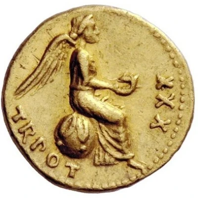 Quinarius Aureus - Augustus TR POT XXX; Victory back