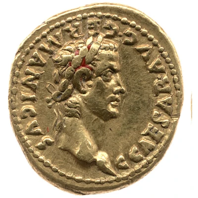 Quinarius Aureus - Caligula P M TR POT IIII; Victoria front