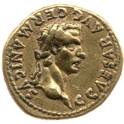 Quinarius Aureus - Caligula P M TR POT ITER; Victoria front