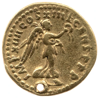 Quinarius Aureus - Domitian IMP XIIII COS XIIII CENS P P P; Victory back