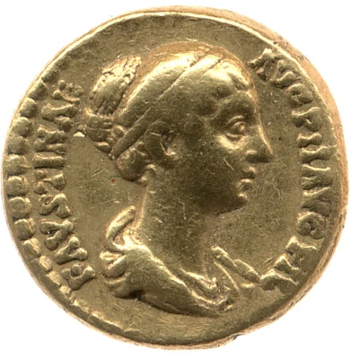 Quinarius Aureus - Faustina the Younger CONCORDIA front