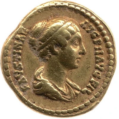 Quinarius Aureus - Faustina the Younger VENVS; Venus front