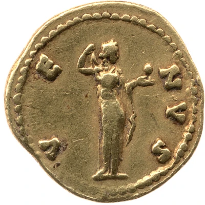 Quinarius Aureus - Faustina the Younger VENVS; Venus back