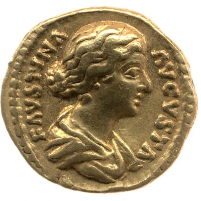 Quinarius Aureus - Faustina the Younger VENVS; Venus front