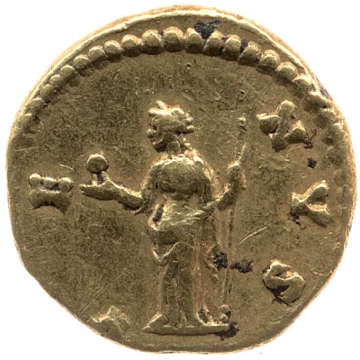 Quinarius Aureus - Faustina the Younger VENVS; Venus back
