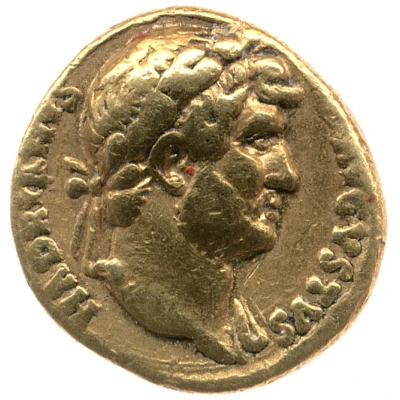 Quinarius Aureus - Hadrian // COS III; Roma front