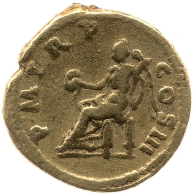 Quinarius Aureus - Hadrian COS III; Salus back