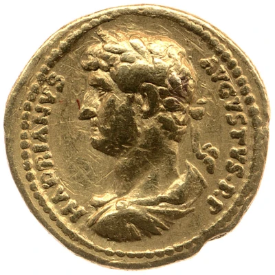 Quinarius Aureus - Hadrian COS III; Salus front