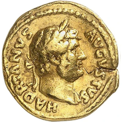 Quinarius Aureus - Hadrian COS III; Spes front