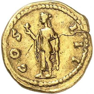 Quinarius Aureus - Hadrian COS III; Spes back